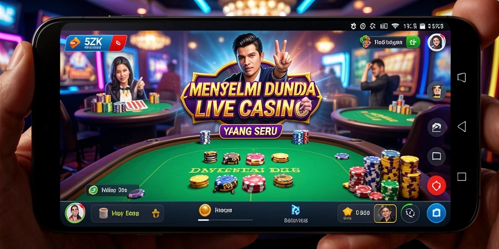 Screenshot gameplay 5ZK menampilkan dealer profesional dalam suasana Live Casino.