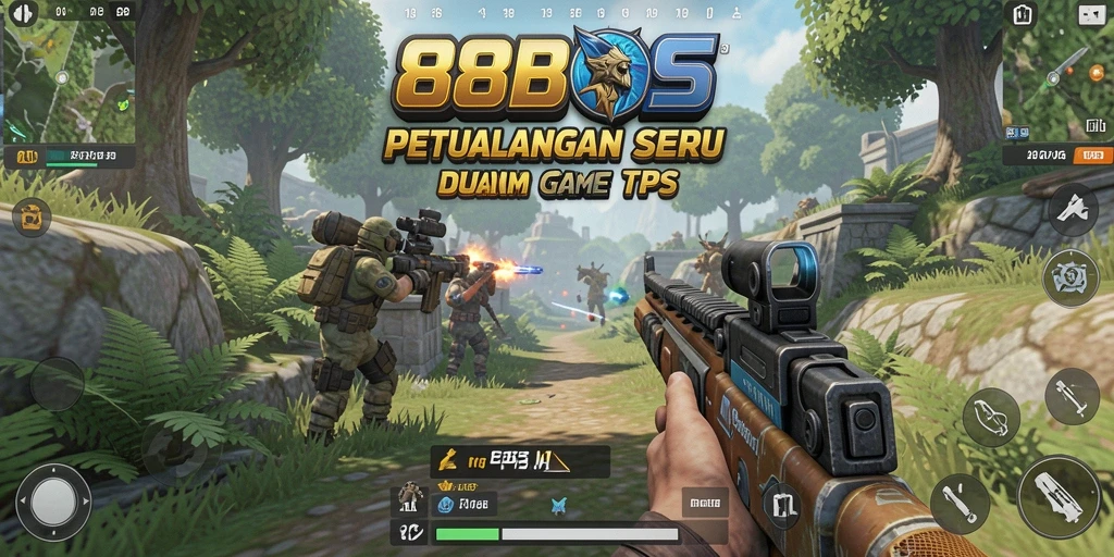 Tampilan aksi intens dari gameplay 88BOS.