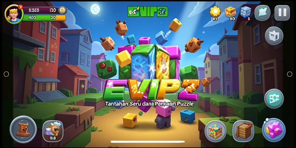 Tampilan gameplay puzzle yang menantang dan menarik.