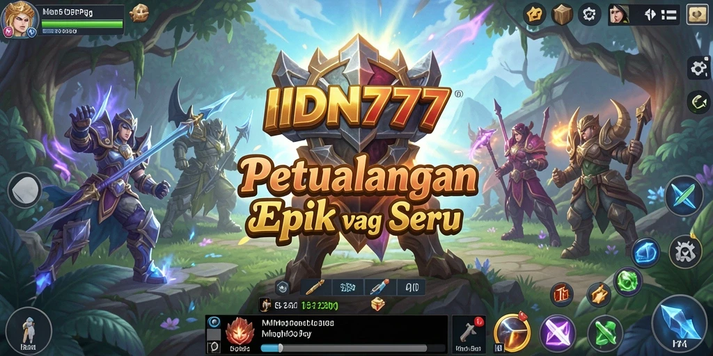 Tampilan gameplay saat pertarungan seru di IDN777 MMORPG.