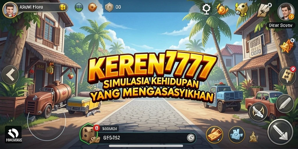 Screenshot utama KEREN777 menampilkan gameplay simulasi kehidupan yang menarik.