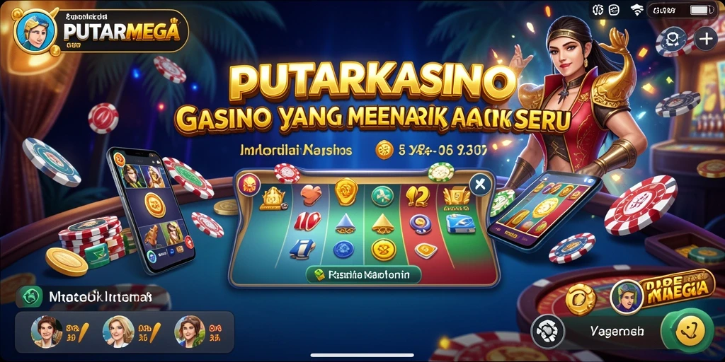 Screenshot PUTARMEGA menampilkan gameplay seru dalam suasana Kasino.