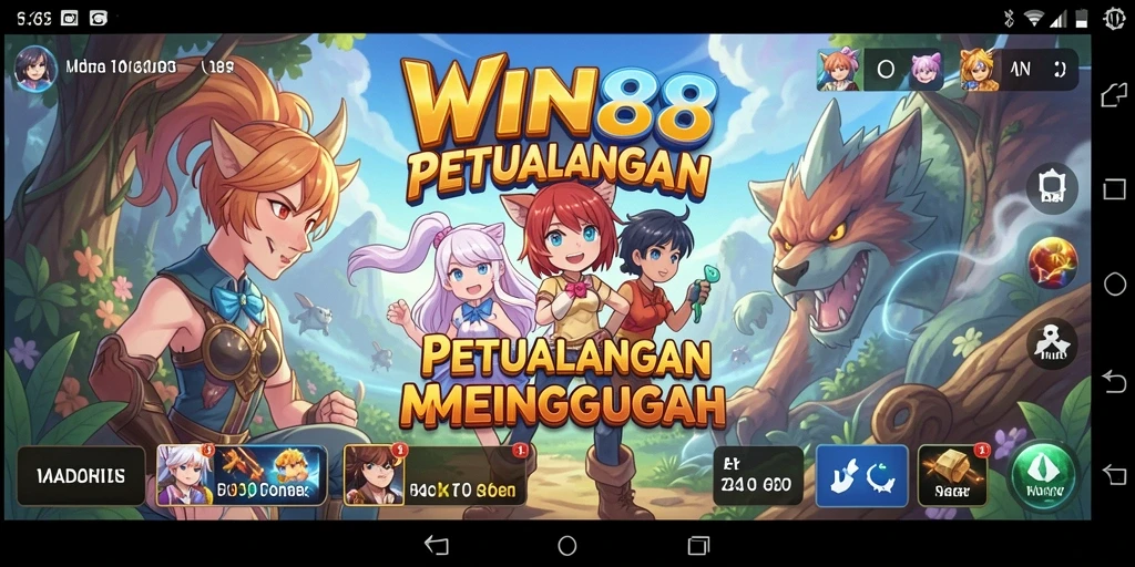 Tampilan gameplay <strong>WIN88</strong> yang penuh aksi dan karakter Anime menawan.